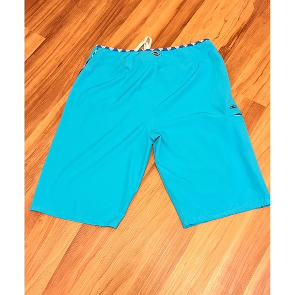 O'Neill Hybrid Swim Trunks Board Shorts Quick Dry Blue Accents Size 30 - Picture 3 of 3